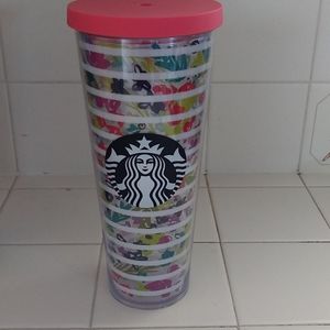 Starbucks tumbler floral